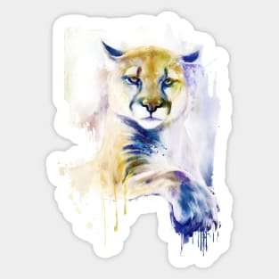 Resting Cougar Sticker